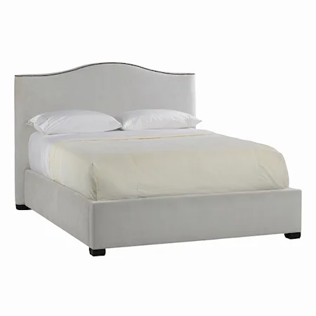 Full Upholstered Camelback Bed